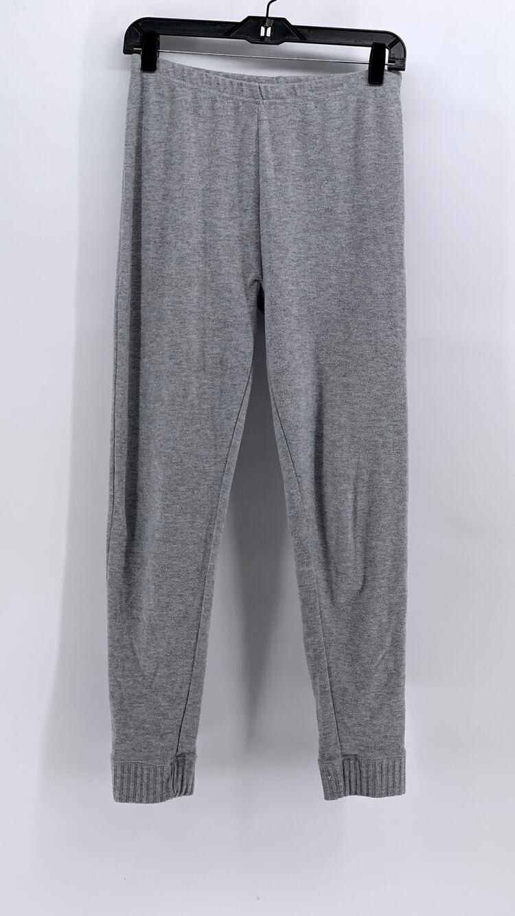 YUMMIE By Heather Thomson Women's Light Gray Pocketless Casual Leggings SZ M